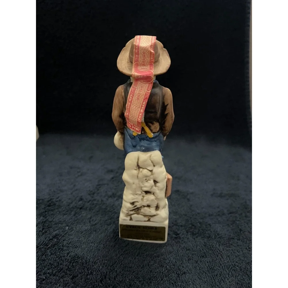VTG 1974 Cyrus Noble Mine Prospector Whiskey Decanter Haas Brothers Porcelain